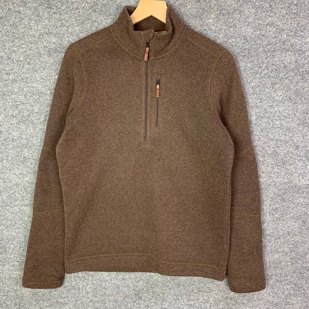 Smartwool Bourbon Heather Hudson Trail Fleece Half Zip Sweater‎ Size S